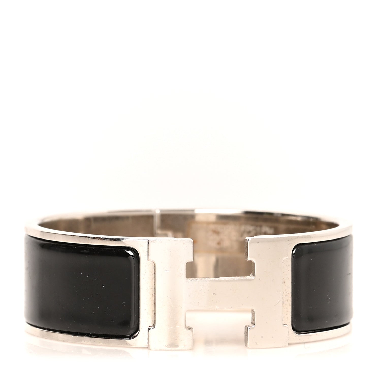 Enamel Wide Clic Clac H Bracelet PM Black