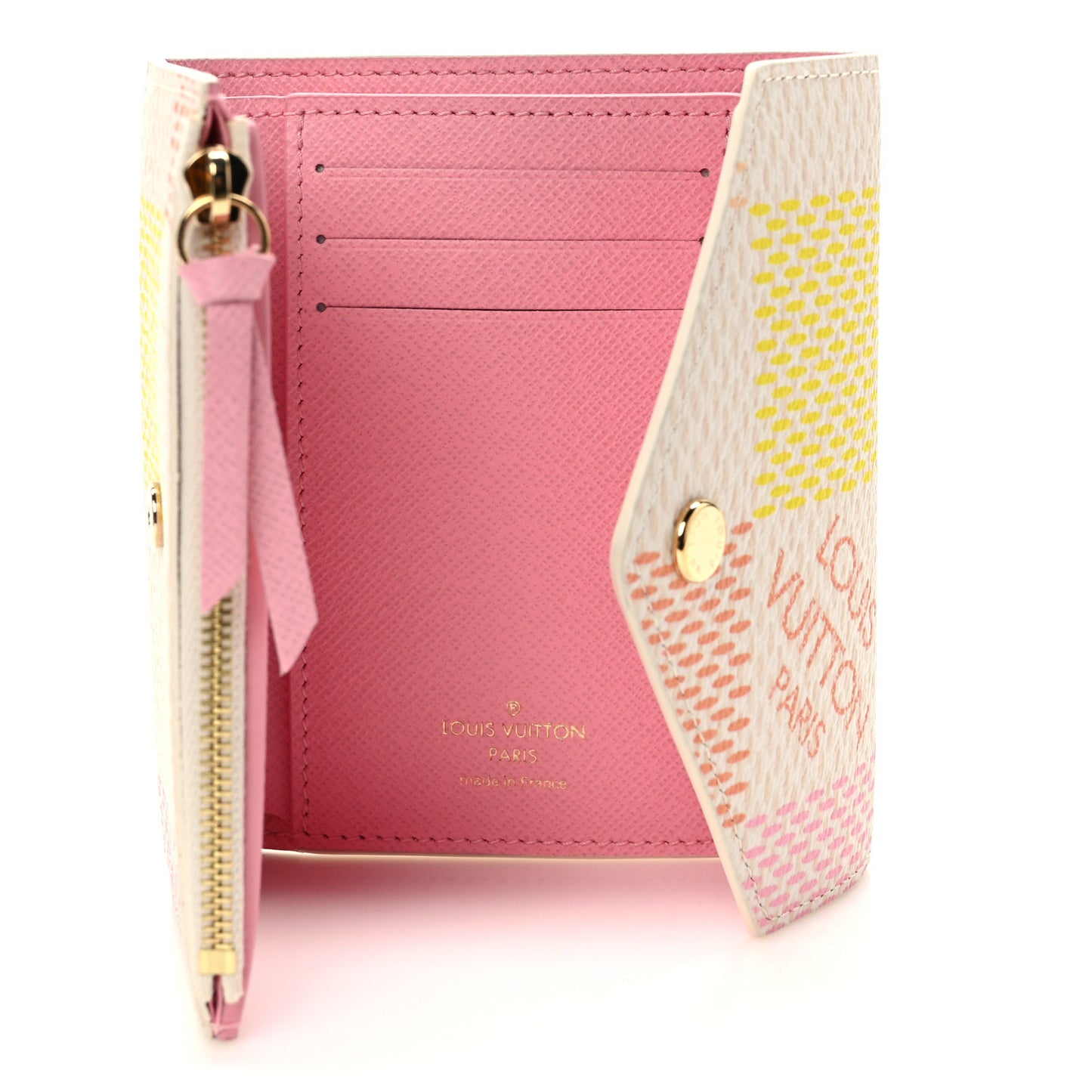 Giant Damier Victorine Wallet Peach Pink