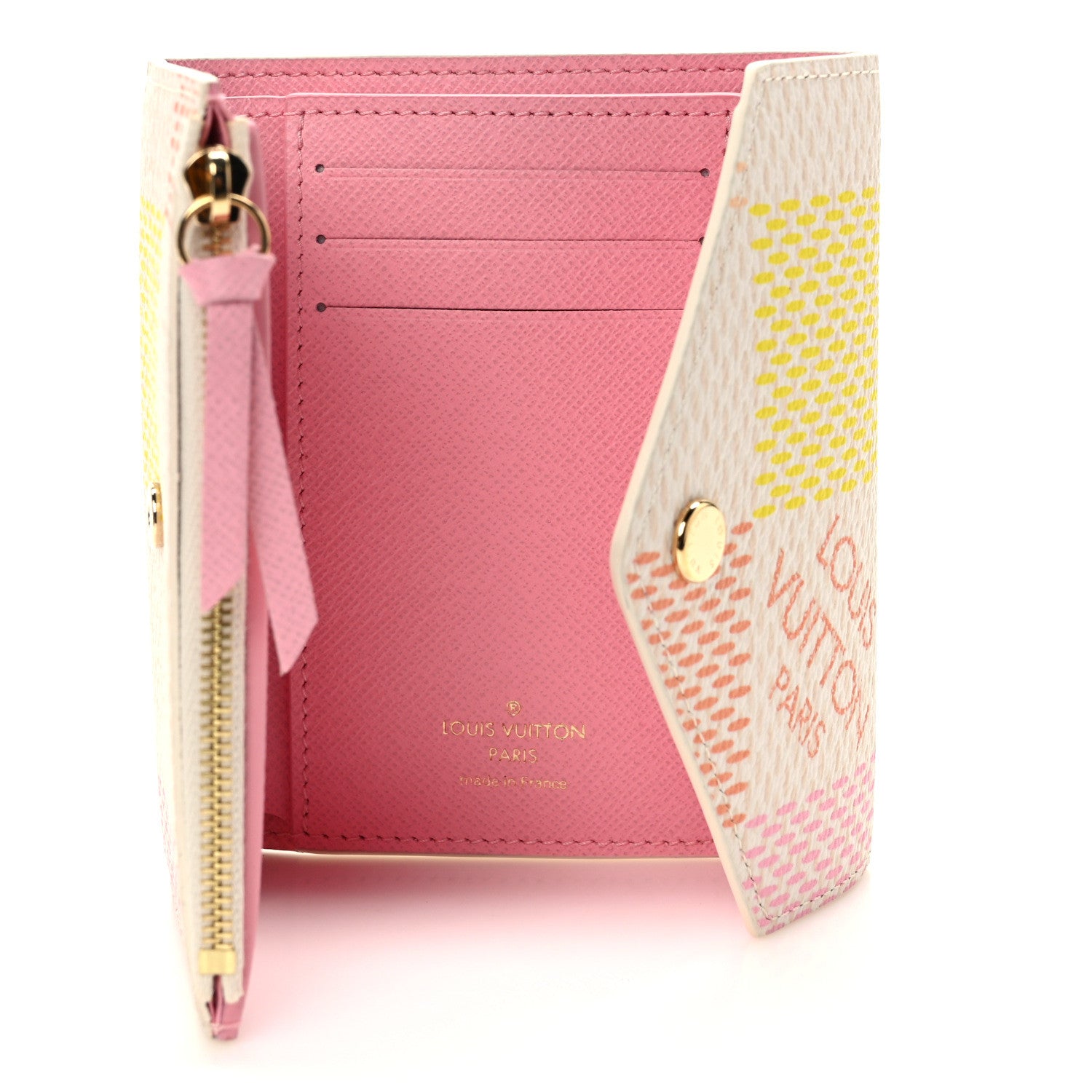 Louis Vuitton Giant Damier Victorine Wallet Peach Pink 5 of 9