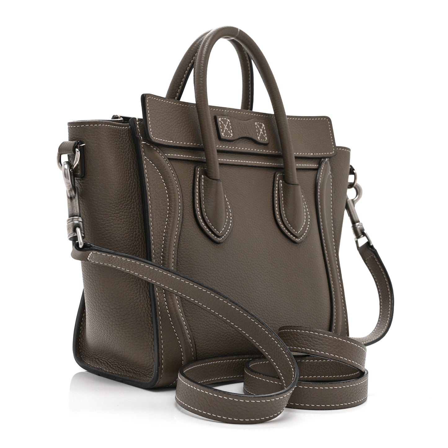 Drummed Calfskin Nano Luggage Souris Souris