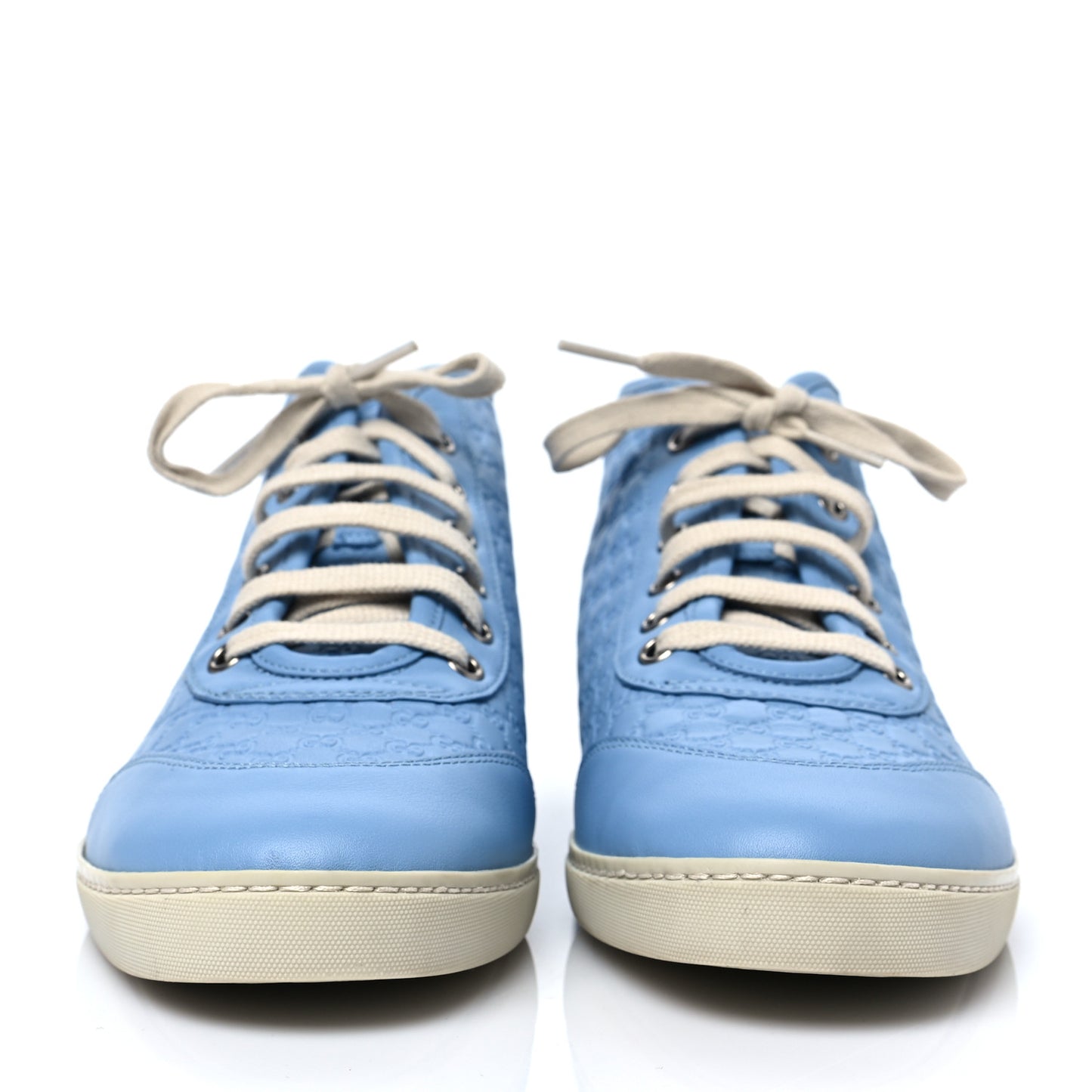 Microguccissima Womens High Top Sneakers 39 Mineral Blue