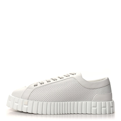 Hermes Calfskin Perforated Calfskin Cross Sneakers 39 White 1 of 8