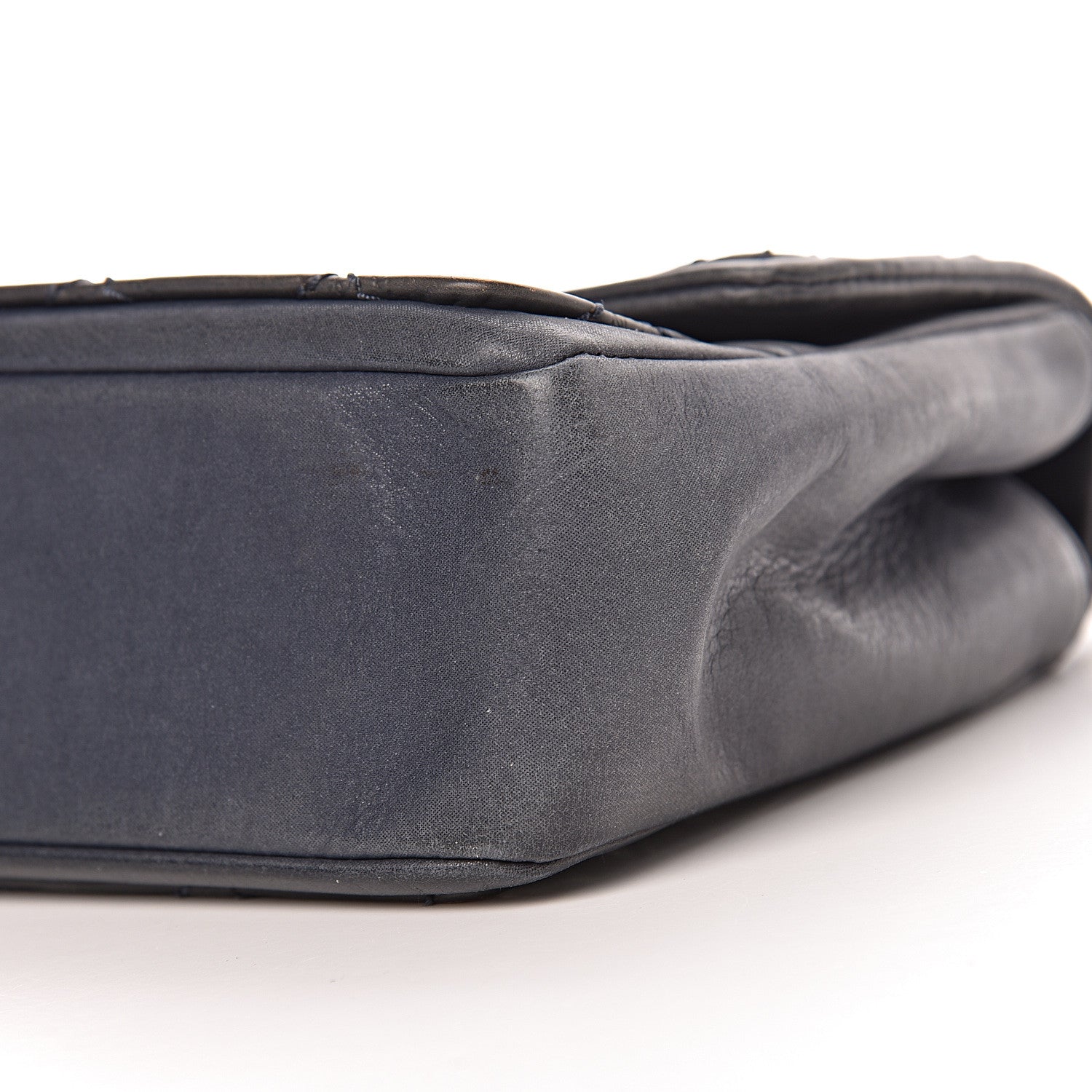 Chanel Calfskin Stitched Two Tone Flap Blue 22 of 23
