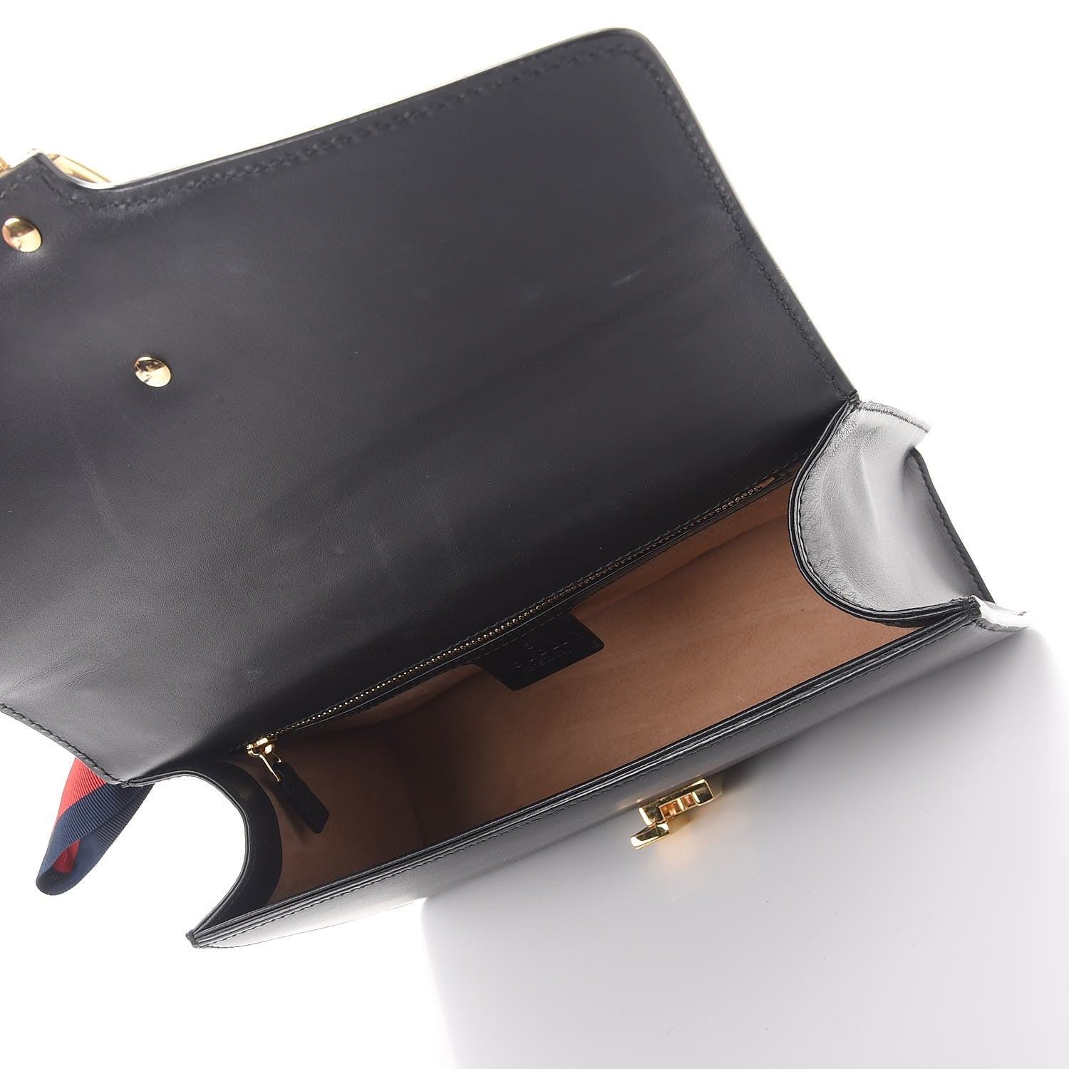 Gucci Calfskin Small Sylvie Shoulder Bag Black 6 of 12