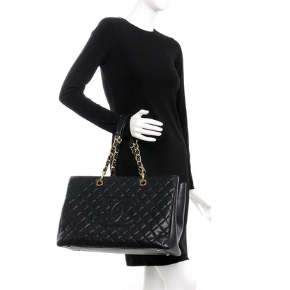 Chanel Caviar Quilted XL Grand Shopping Tote GST Black 2 of 11
