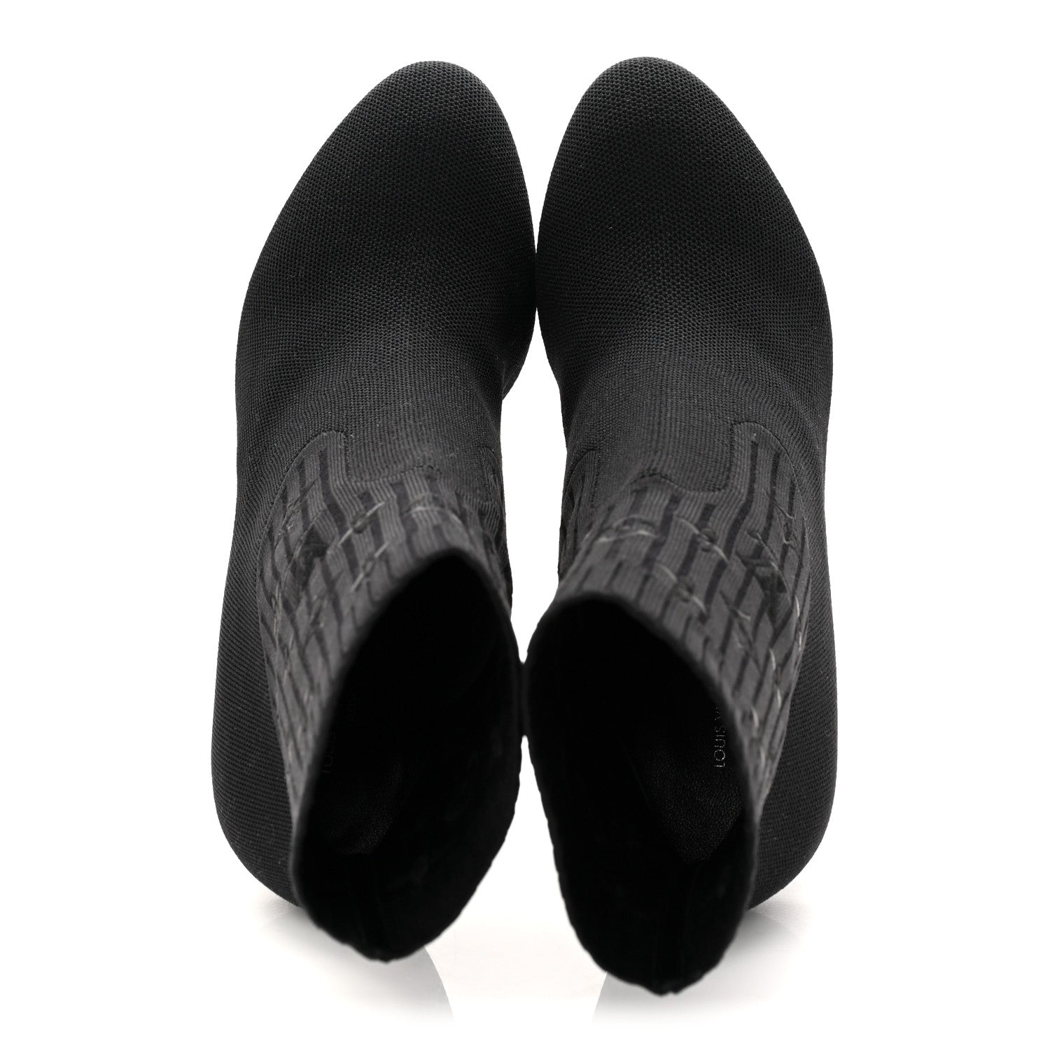 Louis Vuitton Monogram Stretch Fabric Silhouette Ankle Boots 39 Black 5 of 8