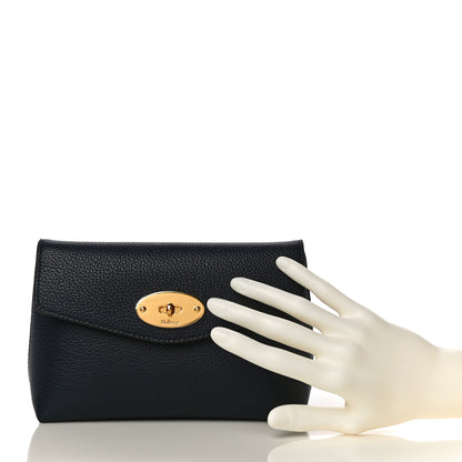 Mulberry Classic Grain Calfskin Darley Cosmetic Pouch Bright Navy 2 of 9