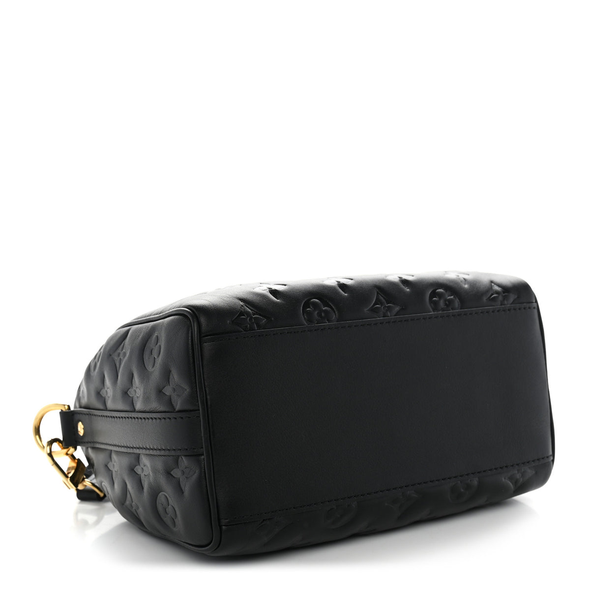 Lambskin Embossed Monogram Speedy 22 Bandouliere Black