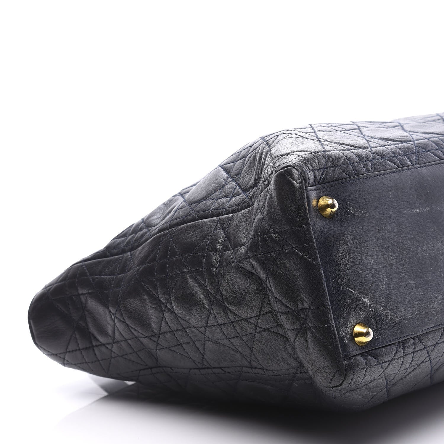 Christian Dior Lambskin Cannage Large Lady Dior Navy 7 of 10