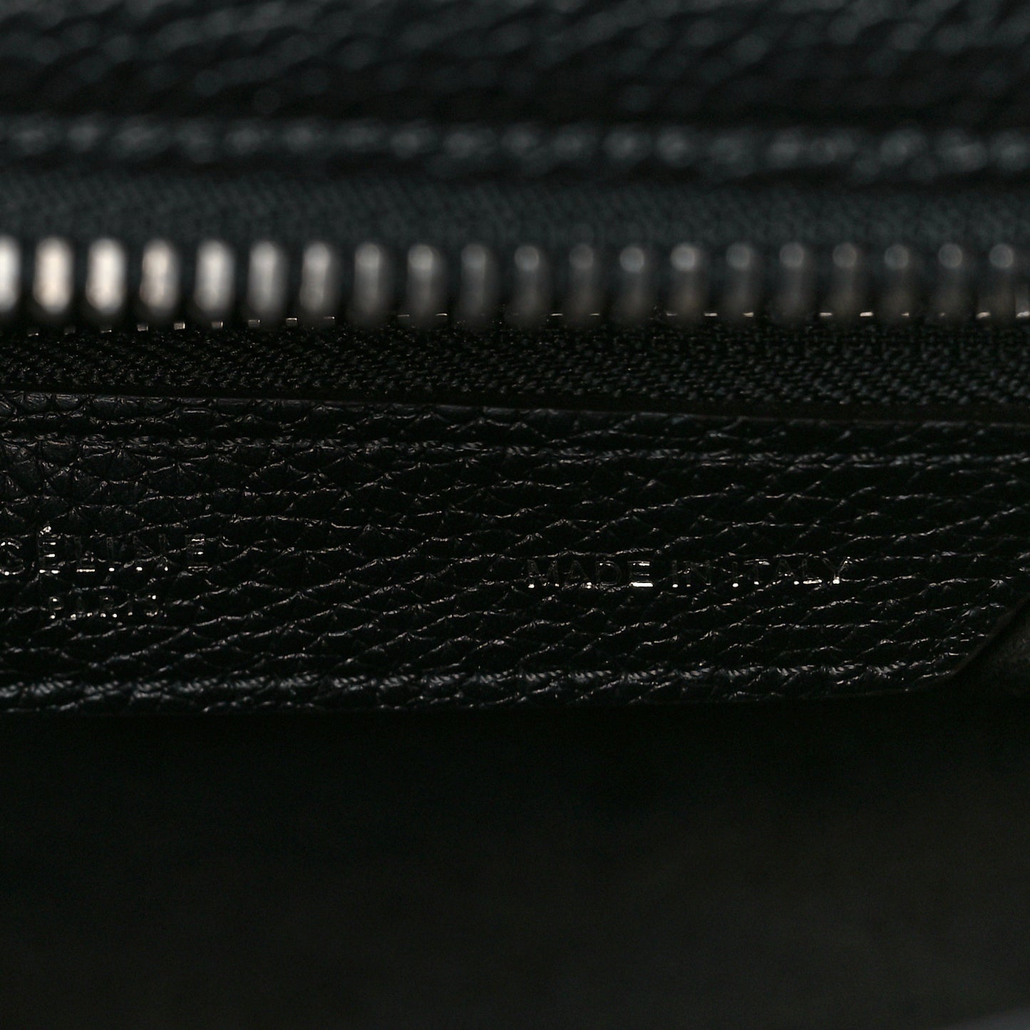 Drummed Calfskin Micro Luggage Black