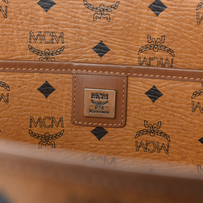MCM Visetos Shopping Tote Cognac 8 of 10