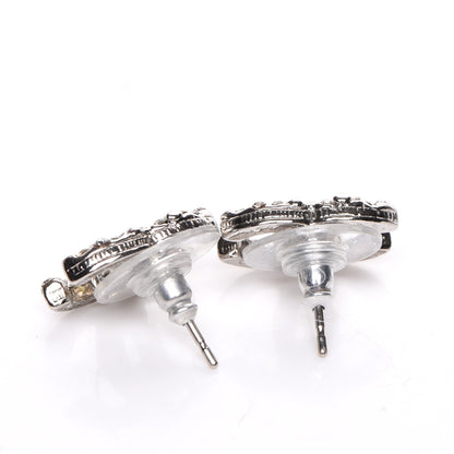 Chanel Crystal CC Earrings Silver 3 of 5