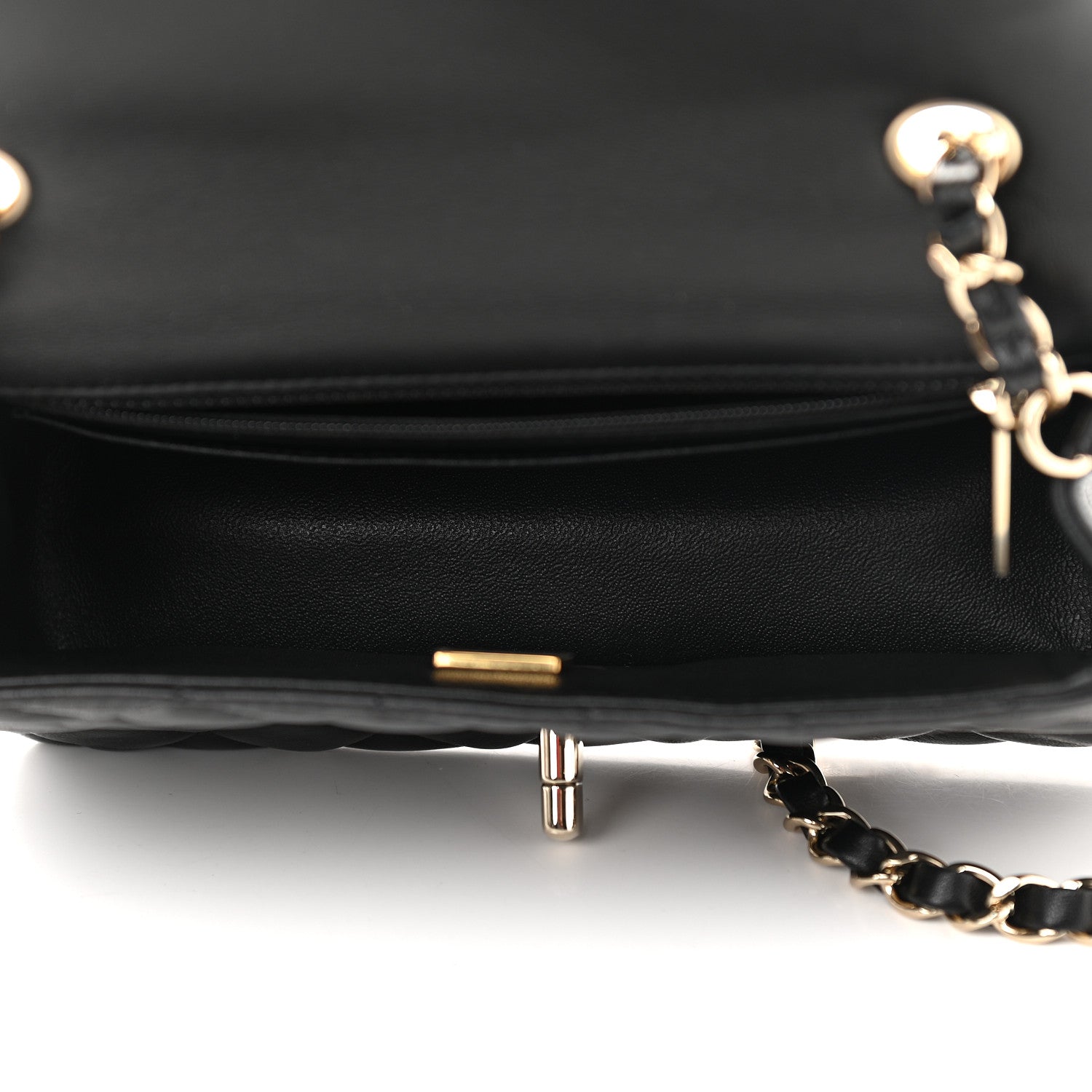 Chanel Lambskin Quilted Mini Rectangular Flap Black 5 of 9