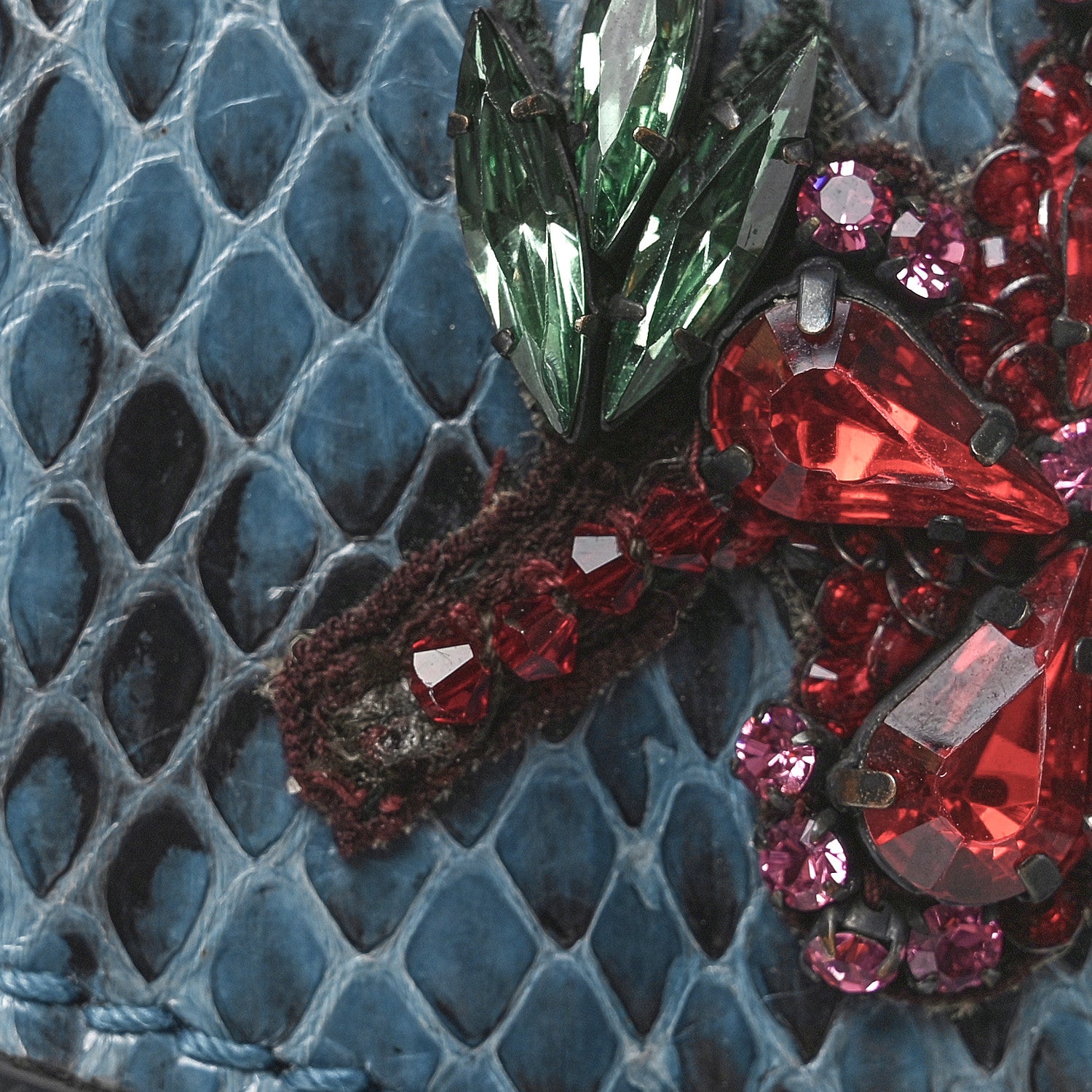 Gucci Snakeskin Blind For Love Embroidered Small Dionysus Shoulder Bag Ultramarine Multicolor 11 of 11