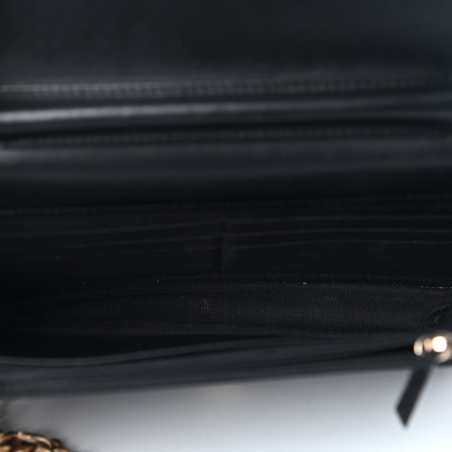 Caviar Quilted Boy Wallet On Chain WOC Black