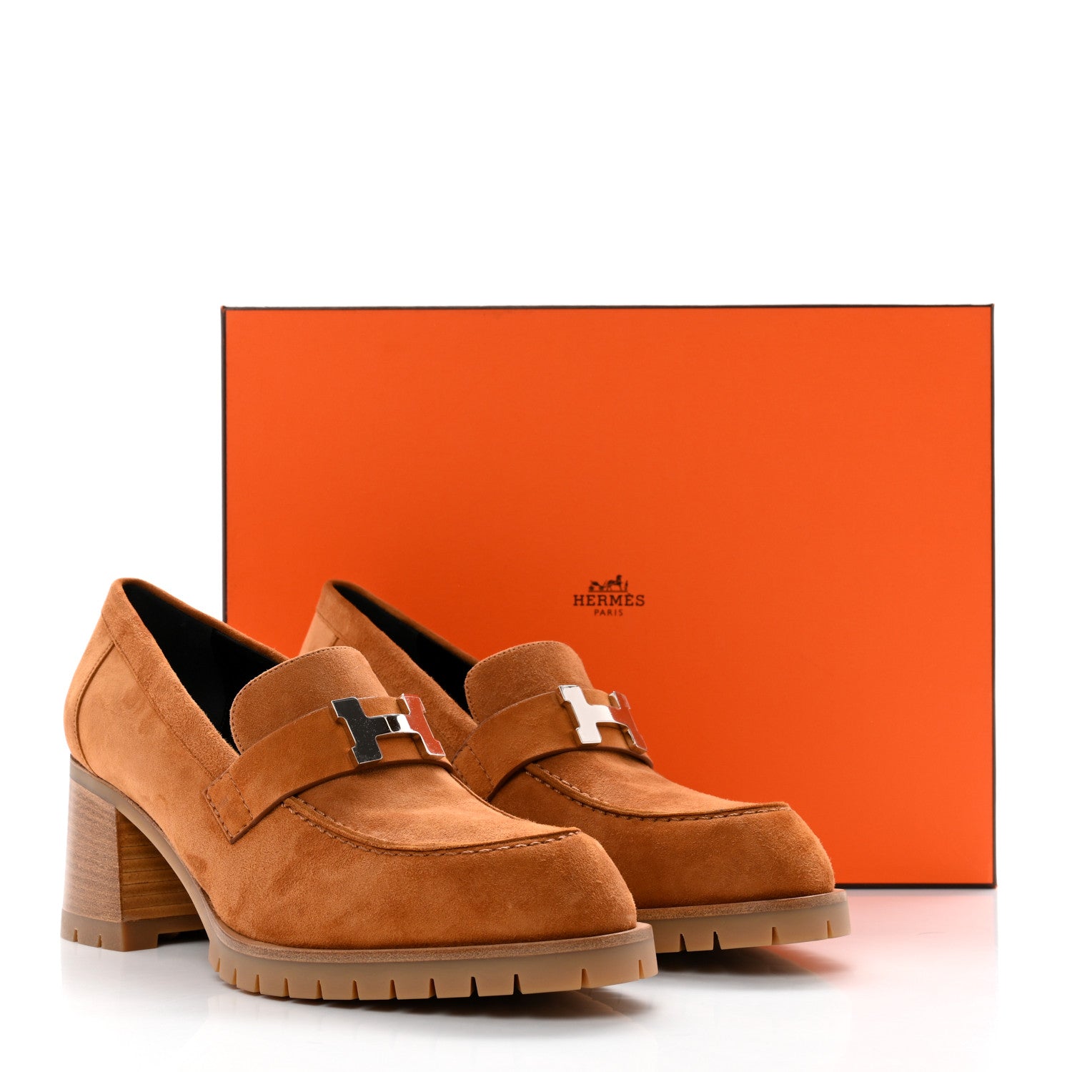 Hermes Suede Goatskin Womens Foch 60 Pumps 39.5 Naturel 9 of 9