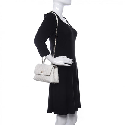 Chanel Caviar Quilted Mini Coco Handle Flap White 2 of 11