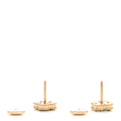 Van Cleef & Arpels 18K Yellow Gold Black Onyx Sweet Alhambra Earrings 3 of 6