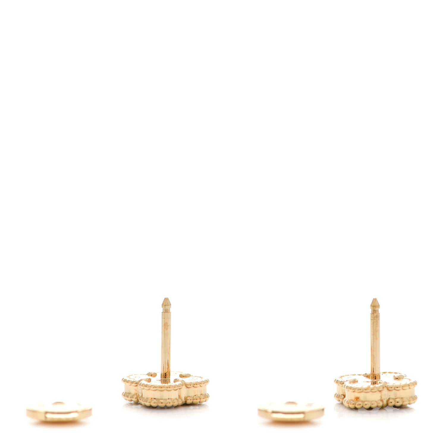 Van Cleef & Arpels 18K Yellow Gold Black Onyx Sweet Alhambra Earrings 3 of 6