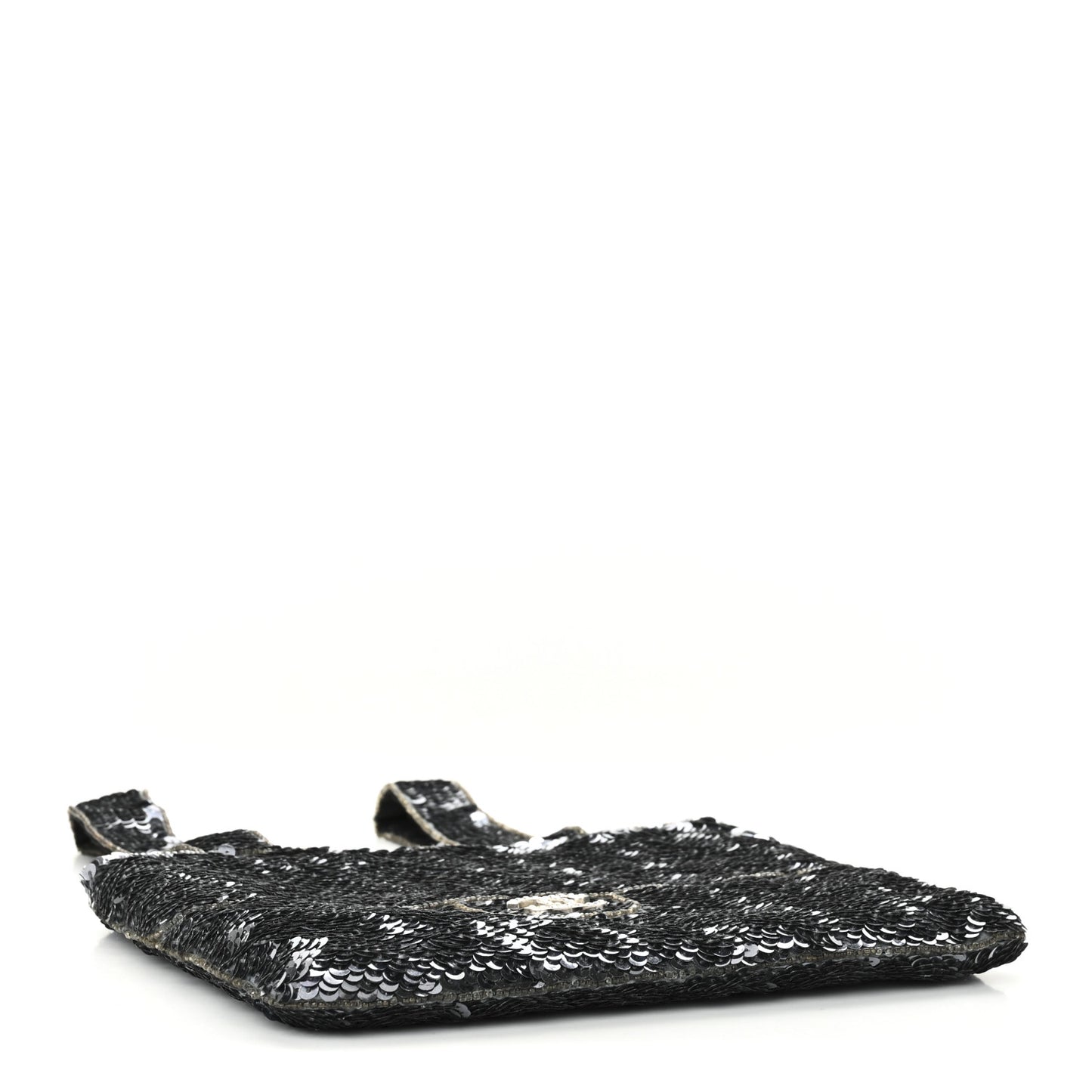 Satin Sequin Mini Tote Blue