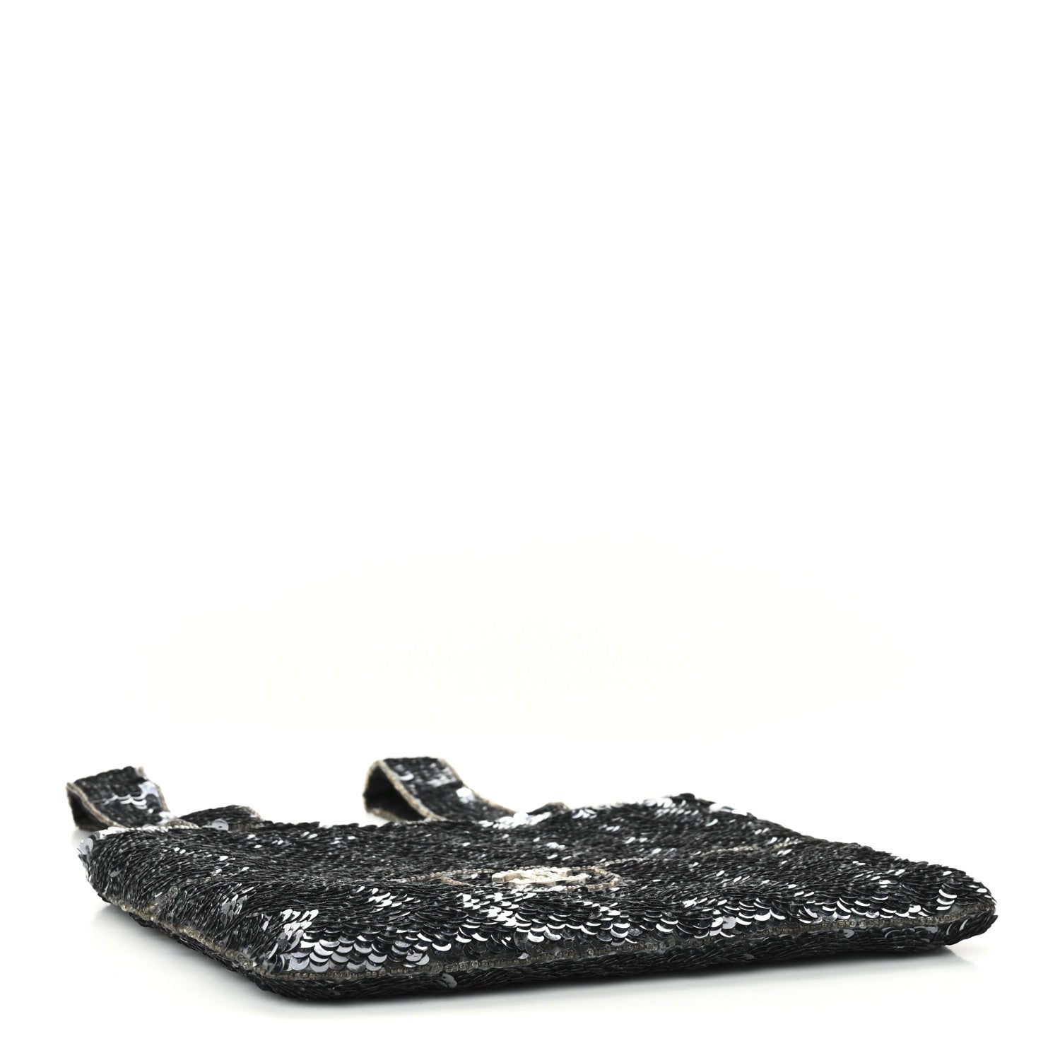 Chanel Satin Sequin Mini Tote Blue 4 of 11
