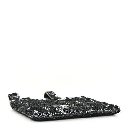 Chanel Satin Sequin Mini Tote Blue 4 of 11