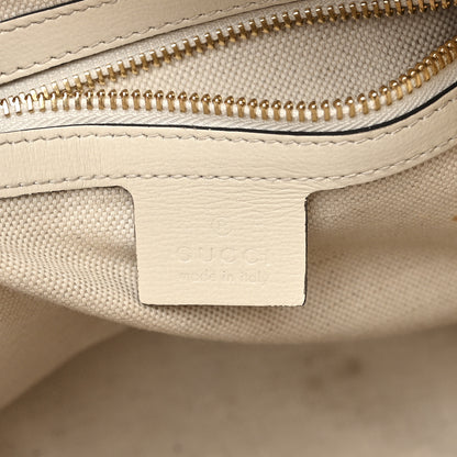 Gucci GG Supreme Monogram Azalea Calfskin Small Horsebit 1955 Top Handle Bag Beige Ebony Mystic White 6 of 15