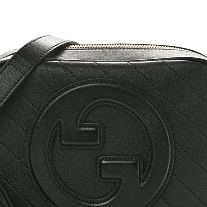 Gucci Sakai Be Green Calfskin Diagonal Stitched Small Blondie Shoulder Bag Black 8 of 10
