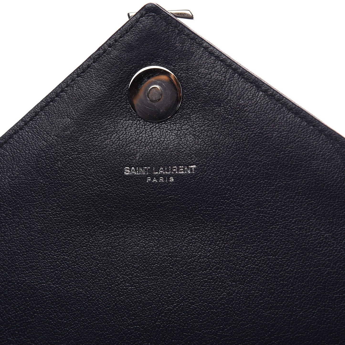 Sheepskin Matelasse Chevron Monogram Large College Satchel Navy Blue
