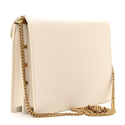 Saint Laurent Calfskin Monogram Cassandra Clasp Bag Porcellana 3 of 14