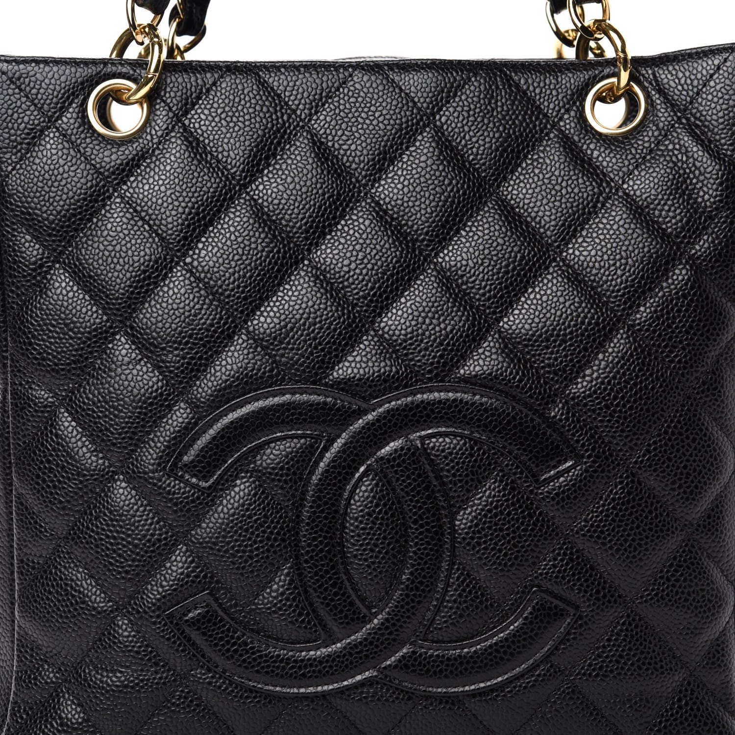 Chanel Caviar Quilted Petit Shopping Tote PST Black 10 of 10
