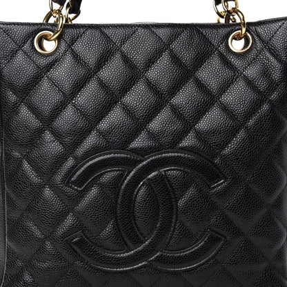 Chanel Caviar Quilted Petit Shopping Tote PST Black 10 of 10