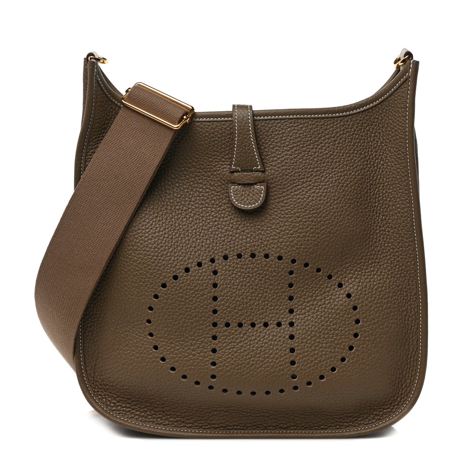 Hermes Taurillon Clemence Evelyne III PM Etoupe 1 of 8