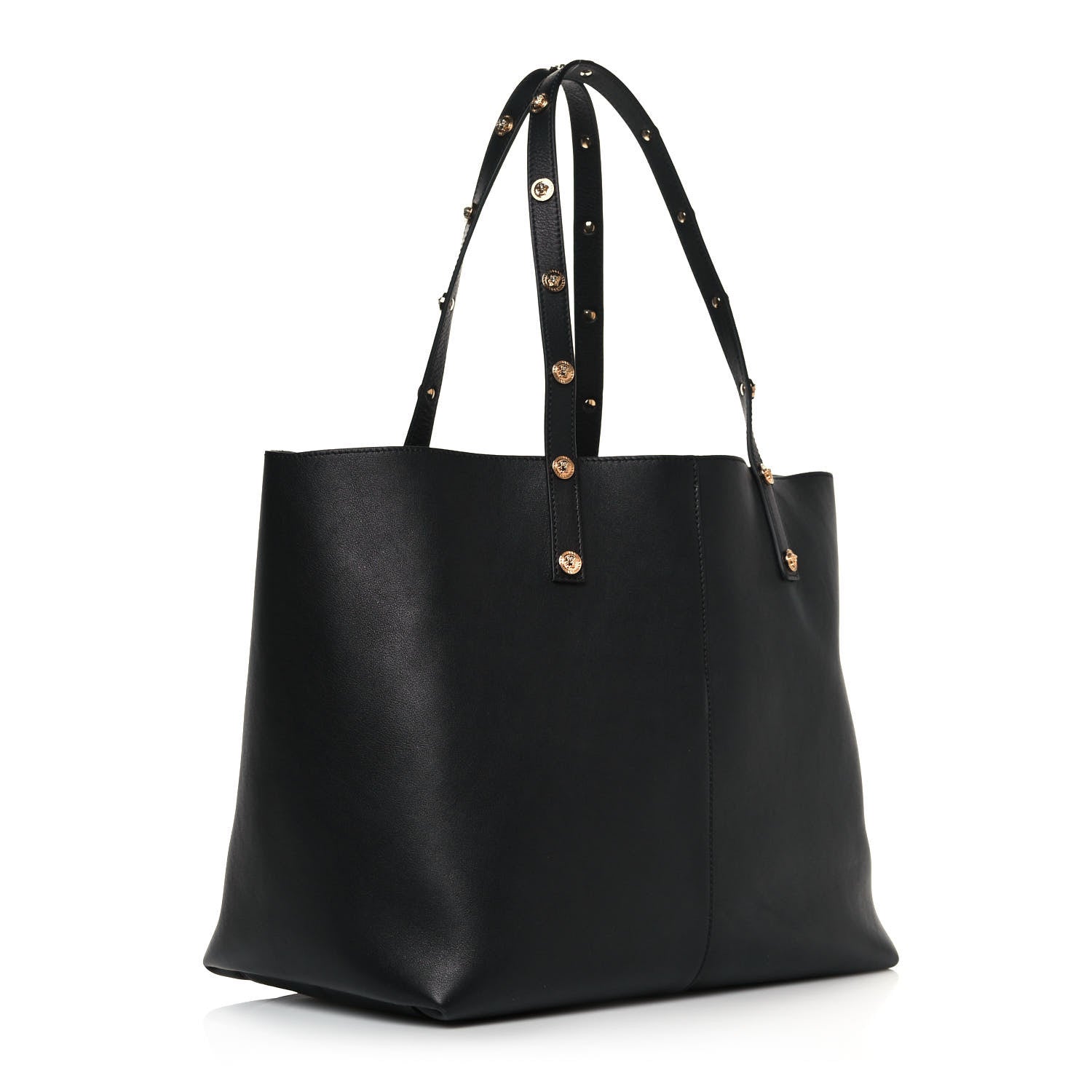 Versace Calfskin Palazzo Tote Black 3 of 12