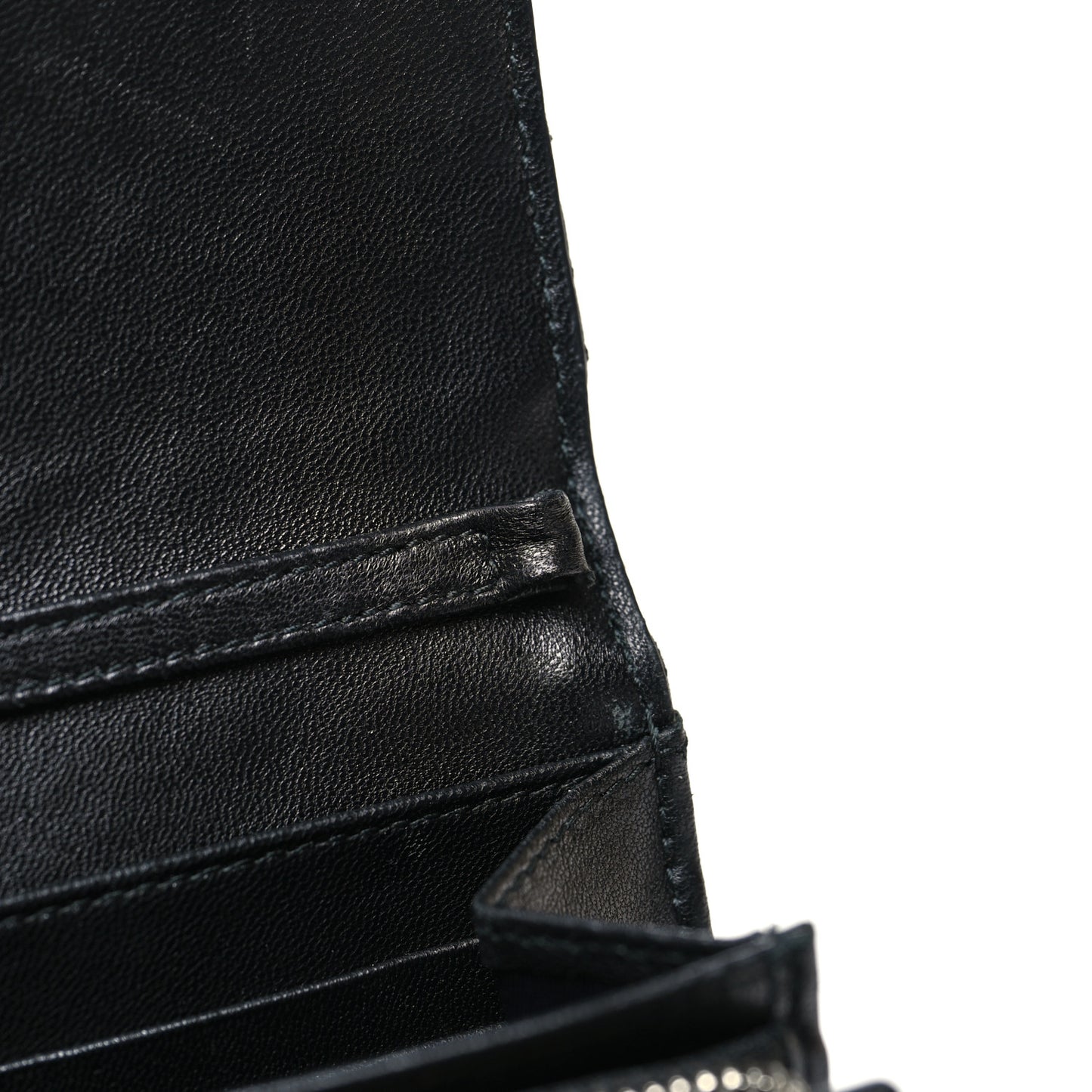 Lambskin Cannage Miss Dior Chain Wallet Black
