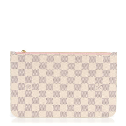 Louis Vuitton Damier Azur Neverfull MM GM Pochette Rose Ballerine 1 of 8