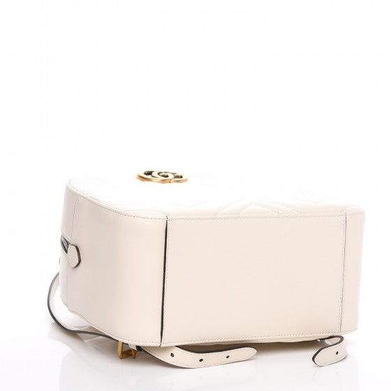 Gucci Calfskin Matelasse GG Marmont Dome Backpack White 4 of 7