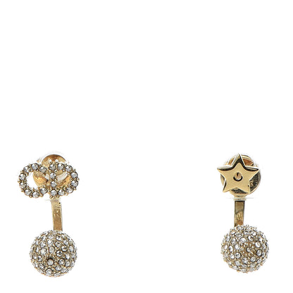 Christian Dior Crystal La Petite Tribale Earrings Gold 1 of 6