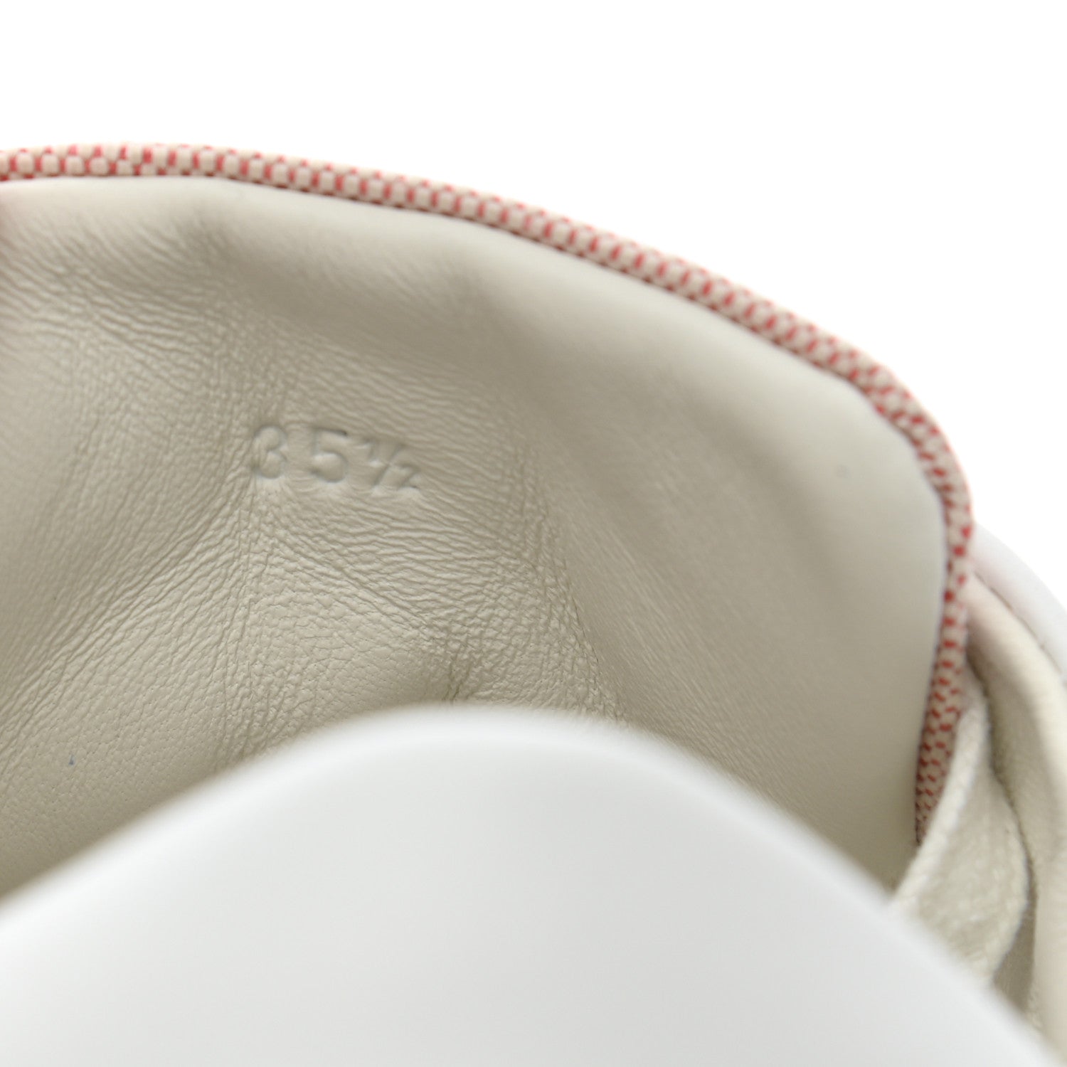 Hermes Calfskin Canvas Day Sneakers 35.5 Framboise White 8 of 9