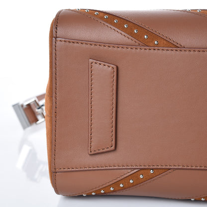 Givenchy Calfskin Suede Small Studded Chevron Antigona Cognac 9 of 10