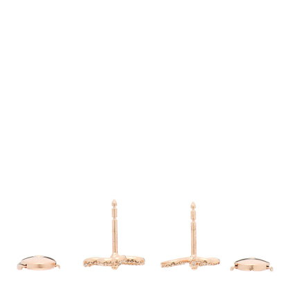 Tiffany 18K Rose Gold Diamond Paper Flowers Open Flower Earrings 3 of 5