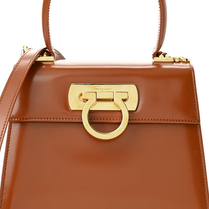 Salvatore Ferragamo Brushed Off Calfskin Small Iconic Top Handle Cuoio 8 of 13