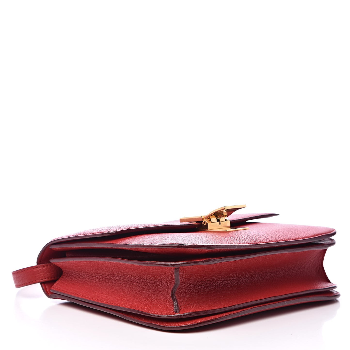 Goatskin Medium Classic Box Flap Bag Carmin
