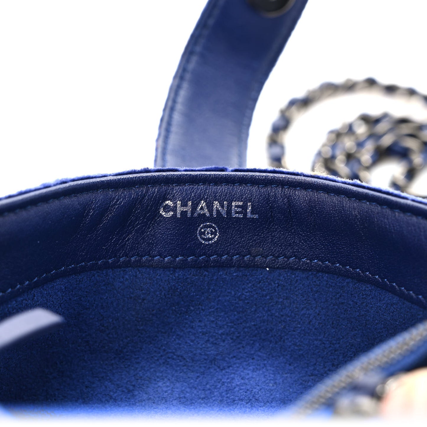 Velvet Quilted Mini Phone Holder Crossbody Bag Blue