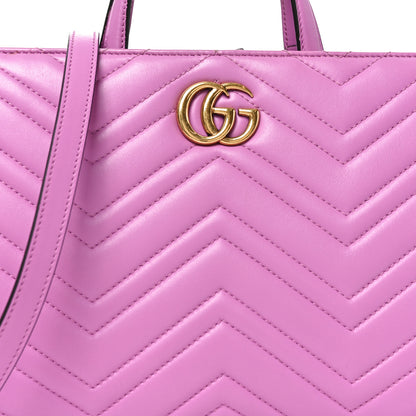 Gucci Calfskin Matelasse Small GG Marmont Tote Candy Mousse 7 of 9