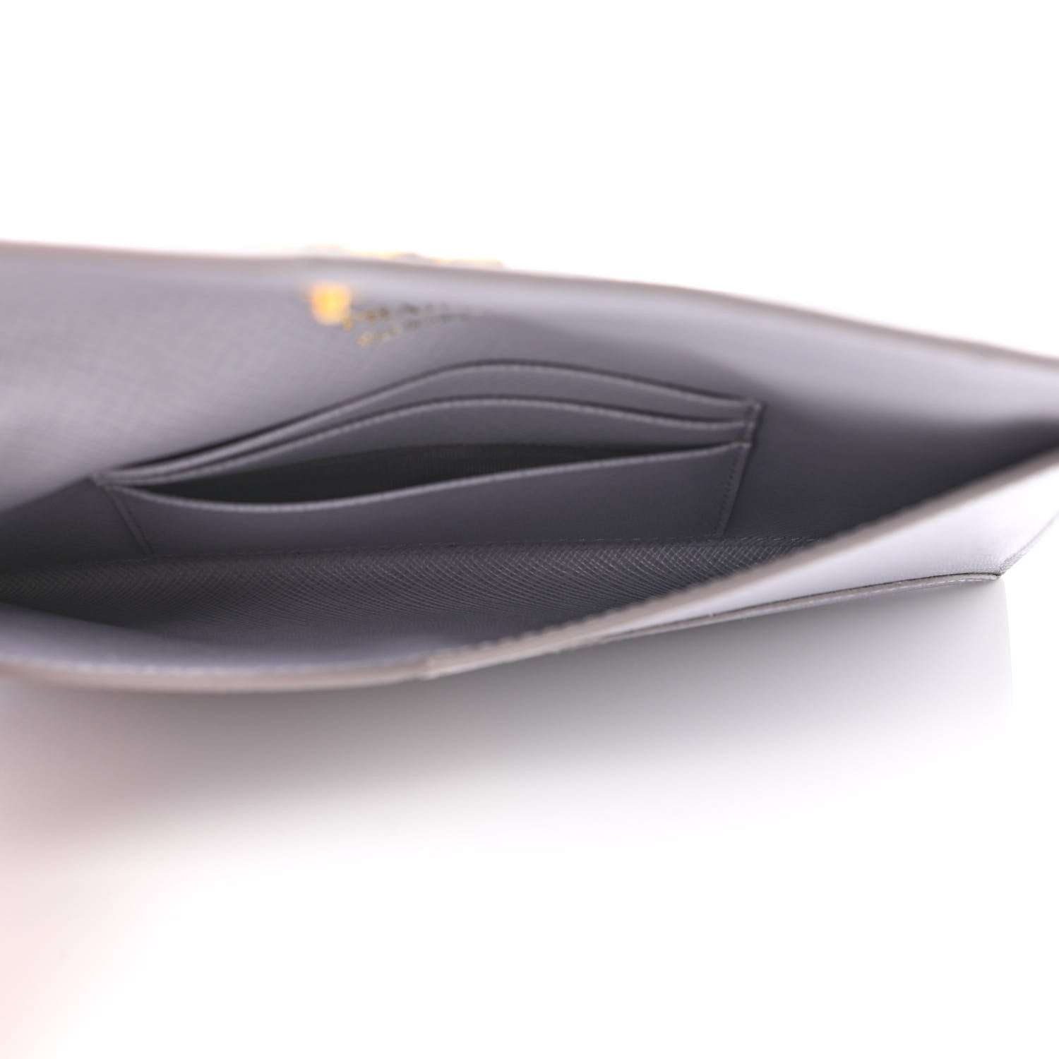 Prada Saffiano Metal Envelope Wallet Glicine 5 of 6