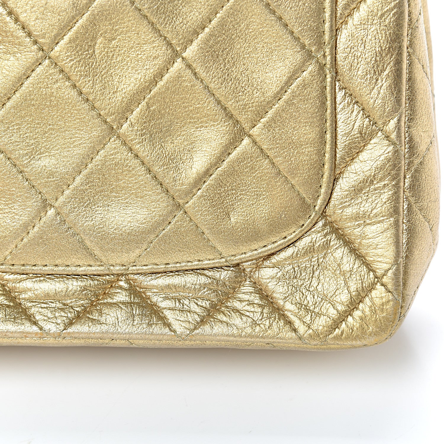 Chanel Metallic Lambskin Quilted Mini Square Flap Gold 15 of 16
