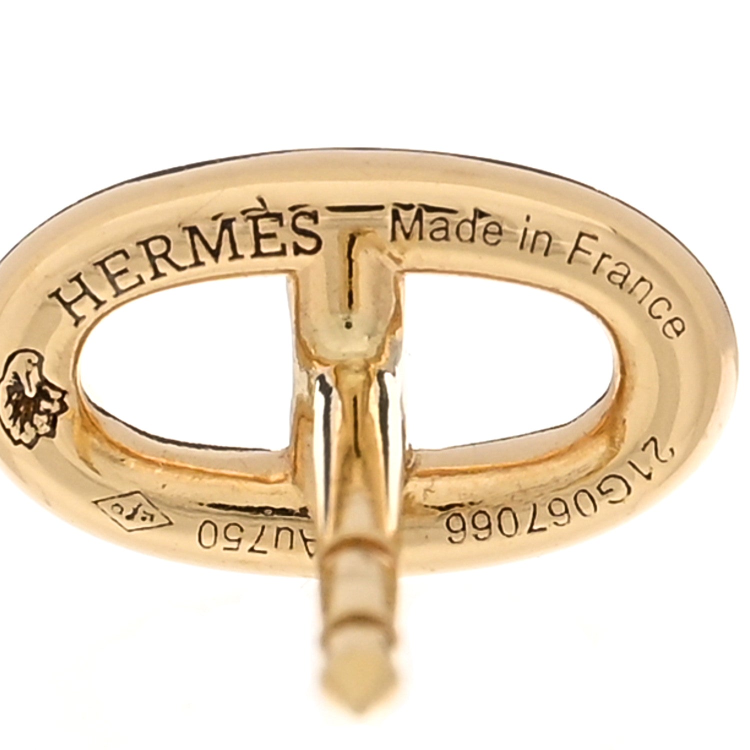 Hermes 18K Yellow Gold TPM Farandole Stud Earrings 4 of 5