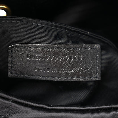 Saint Laurent Satin Quilted Toy Loulou Puffer Monogram Chain Satchel Black 7 of 10
