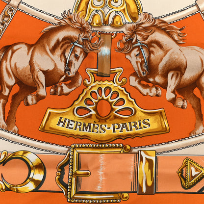 Hermes Silk Chevaux De Trait Scarf 90 2 of 6